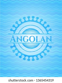 Angolan water wavec oncept emblem.