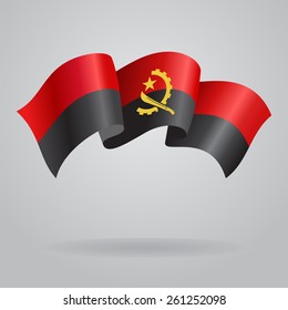 Angolan waving Flag. Vector illustration Eps 8.