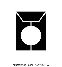 Angpao with glyph icon vector 