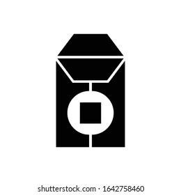Angpao with glyph icon vector 