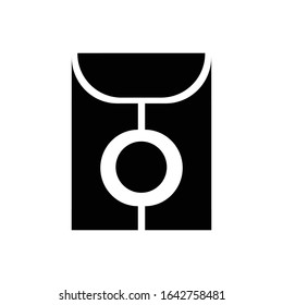 Angpao with glyph icon vector 