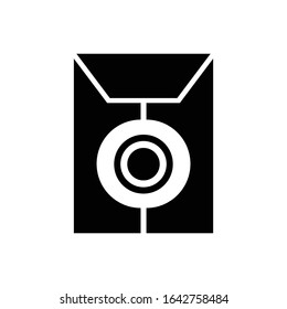 Angpao with glyph icon vector 