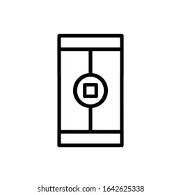 Angpao with outline icon vector