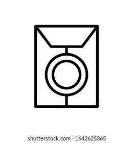 Angpao with outline icon vector