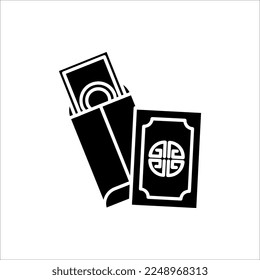Angpao Vektorsymbol für Chinesisches Neujahr auf weißem Hintergrund.