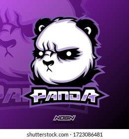 angrey panda logo ,panda icon , panda symbol.