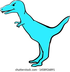 Angry albertosaurus, illustration, vector on white background.