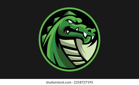 Angry Alligator head logo template