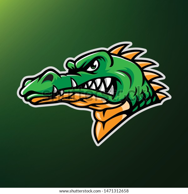 Angry Alligator Head Mascot Esport Logo Stock Vector (Royalty Free ...