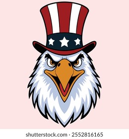 angry American eagle vector clip art illustrations 