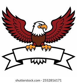 angry American eagle vector clip art illustrations 