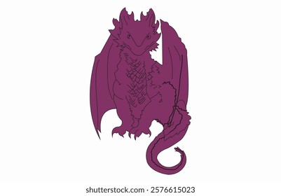 angry animal art dragon drawing fangs, fantastic, fear fiction fictional vector illustration