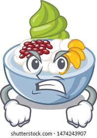 Angry anmitsu isolated with in the mascot