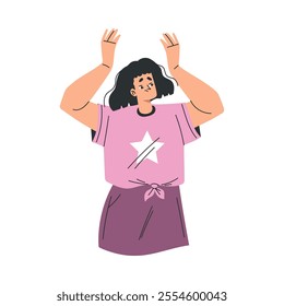 Angry Annoyed Woman Character Have Conflict and Argument with Someone Vector Illustration