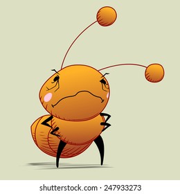 Angry Ant With Arms On Hips