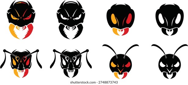 Angry Ant Mascot Logo Insect Character Vector