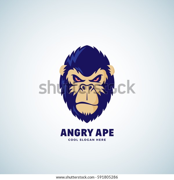 Angry Ape Abstract Vector Sign Emblem Stock Vector (Royalty Free ...