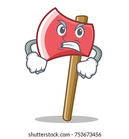 Angry axe character cartoon style vector illustration