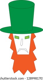 Angry and bad Irish. St. Patrick's Day vector illustration.