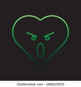 angry bad nolan icon. Simple thin line, outline vector of heart emotions icons for ui and ux, website or mobile application