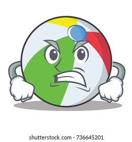 Angry ball character cartoon style