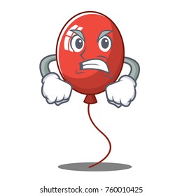 Angry balloon character cartoon style