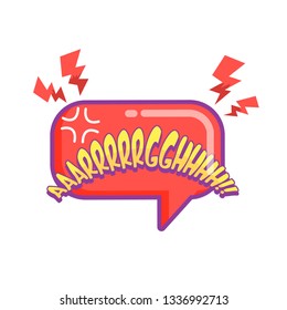 Angry balloon talk sticker