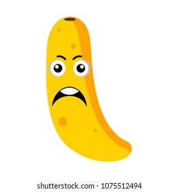 Angry banana emoticon