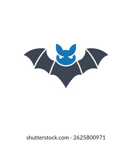 Angry Bat Wings Icon Isolated On White Background