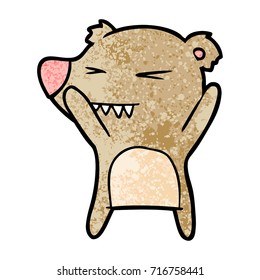 angry bear cartoon