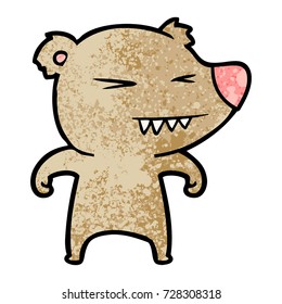 angry bear cartoon