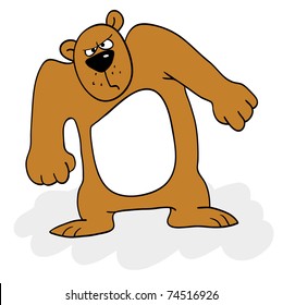 Angry bear cartoon