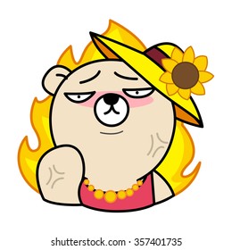 Angry Bear Cartoon illustration 