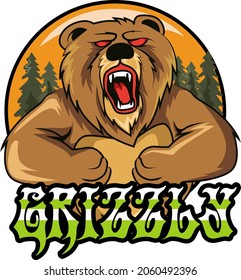 Angry Bear Gaming E-sports Team Mascot Logo