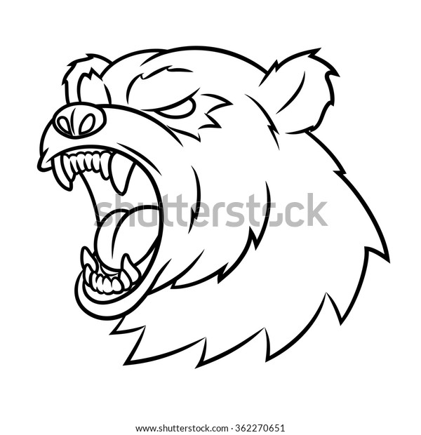 Angry Bear Head Stock Vector (Royalty Free) 362270651