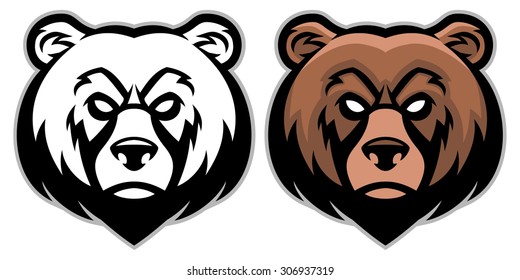 angry bear head mascot