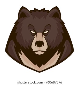 Angry Bear Head Mascot