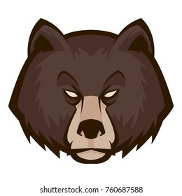 Angry Bear Head Mascot