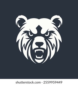 Angry Bear Head Mascot Logo design