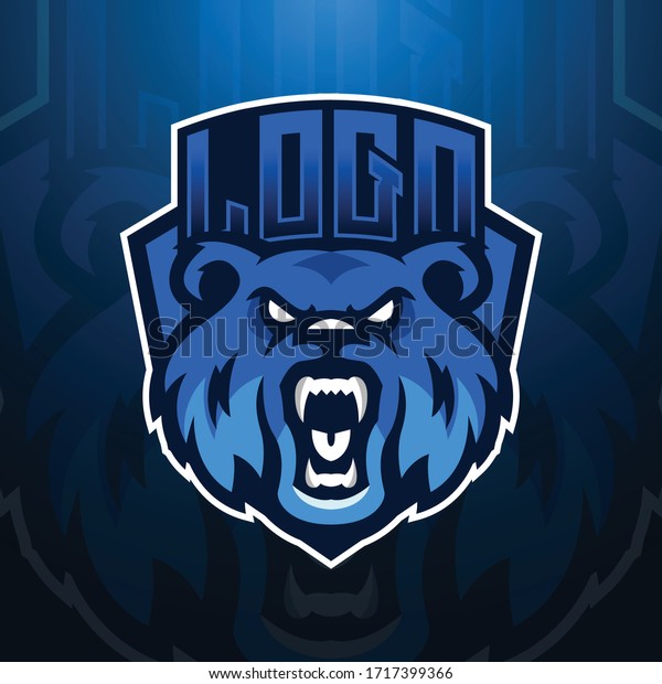 Angry Bear Head Mascot Logo Stock Vector (Royalty Free) 1717399366 ...