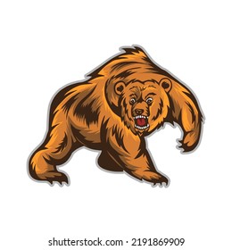 Angry Bear Illustration Mascot Logo Stock Vector (royalty Free 