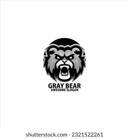 angry bear logo design gaming esport