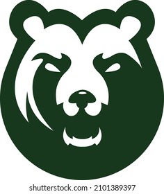 Plantilla de diseño del logotipo del oso enojado