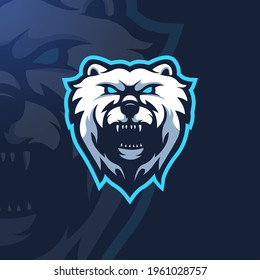 Angry Bear Logo Sport Club Team Stock Vector (Royalty Free) 1961028757