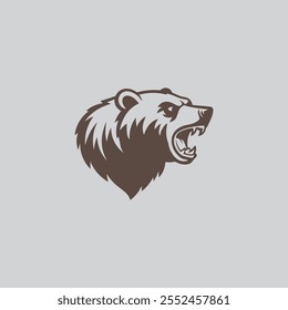 Angry Bear Logo com projeto de modelo de vetor