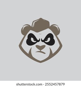 Angry Bear Logo with vector template design