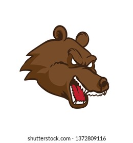 Angry bear mascot illustration