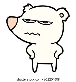 caricatura polar del oso enojado