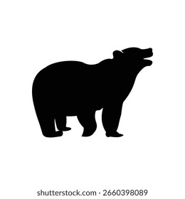 angry bear vector design and attacking with open mouth	