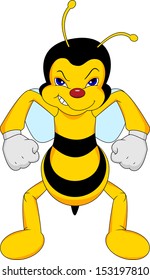 angry bee cartoon